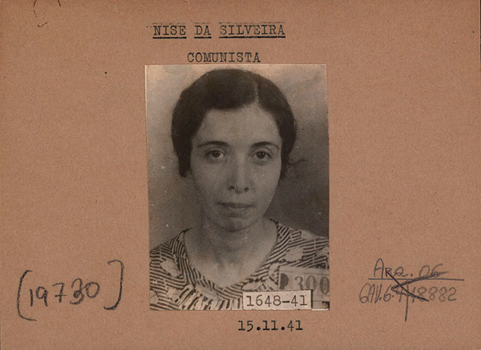 Capa da ficha policial de Nise da Silveira, registrada em 15 de novembro de 1941