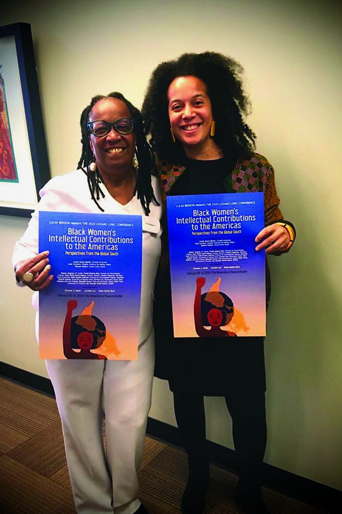 Sueli Carneiro e Luanda na Universidade de Austin, no Texas (Estados Unidos da América). 2019.