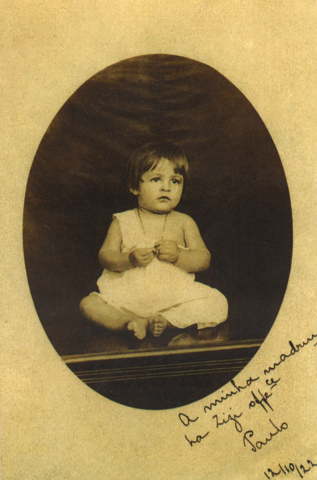 Fotografia de Paulo Freire com um ano de idade